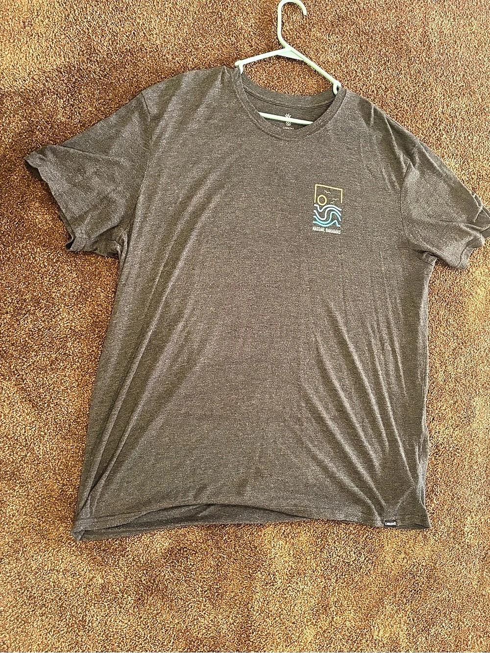 Cariloha Nassau Bahamas Comfort Crew Tee Brown 3XL